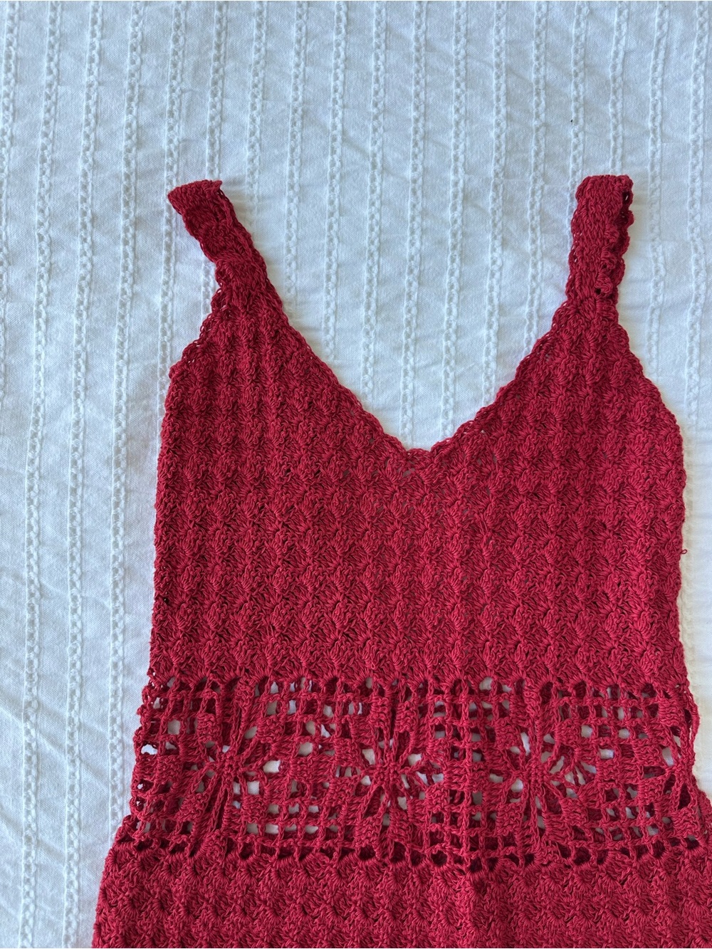 Red Crochet Cover Up